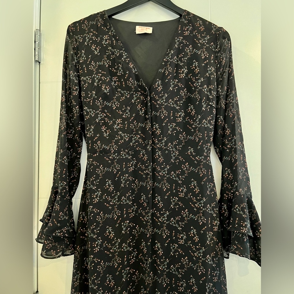 Showpo Black Floral Wild Attitude Dress